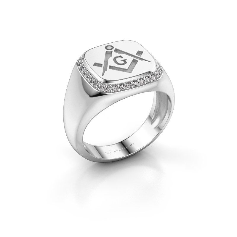 Afbeelding van Heren ring Johan<br/>950 platina<br/>Lab-grown diamant 0.255 crt
