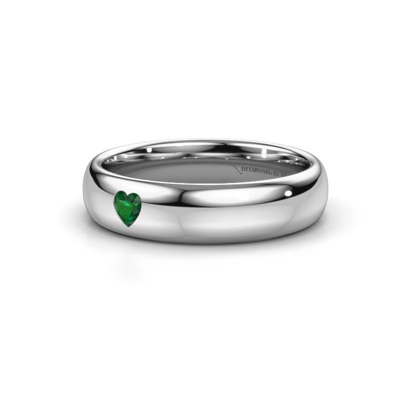 Afbeelding van Vriendschapsring WH0101L35BPHRT 950 platina smaragd ±5x2 mm