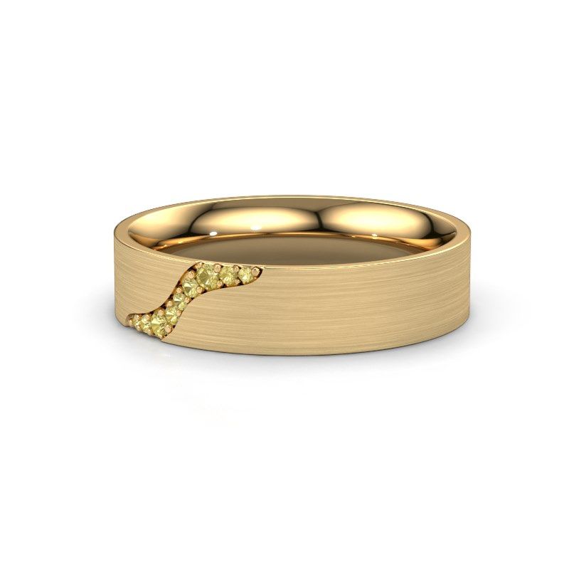 Image of Wedding ring WH2100L46BM<br/>585 gold ±6x2 mm<br/>Yellow sapphire