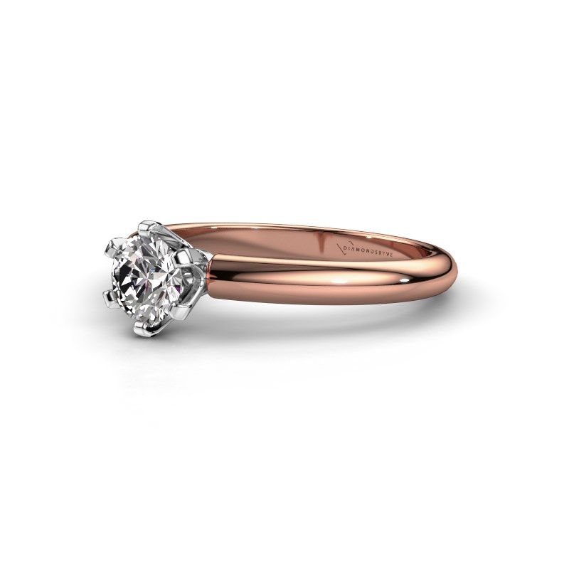 Image de Bague de fiançailles Tiffy 1<br/>585 or rose<br/>Diamant synthétique 0.50 crt