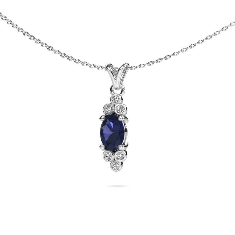 Pendant Lucy 2 950 platinum sapphire 7x5 mm