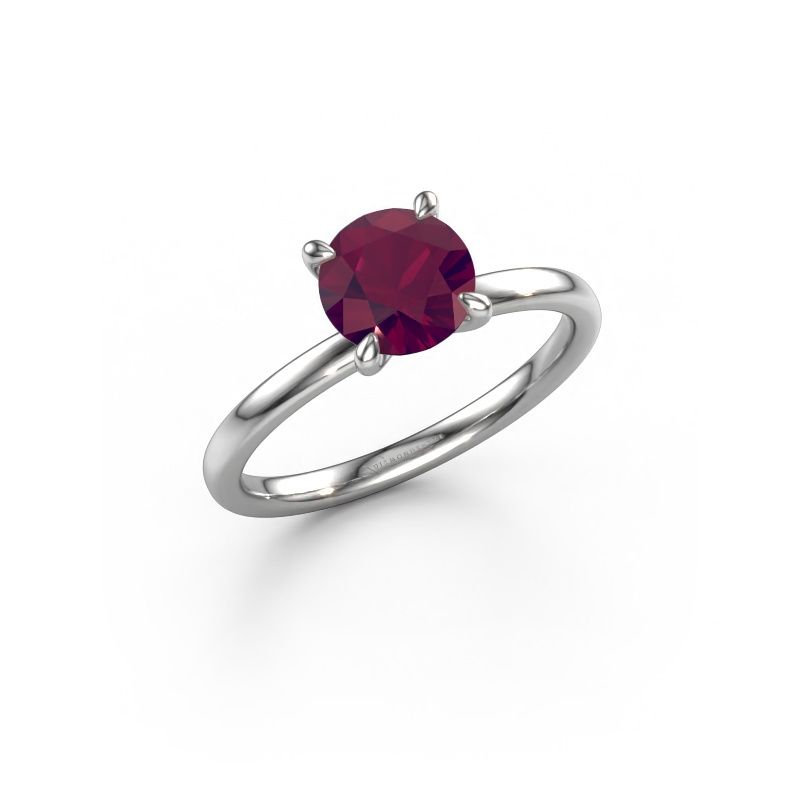 Verlovingsring Crystal RND 1 950 platina rhodoliet 6.8 mm