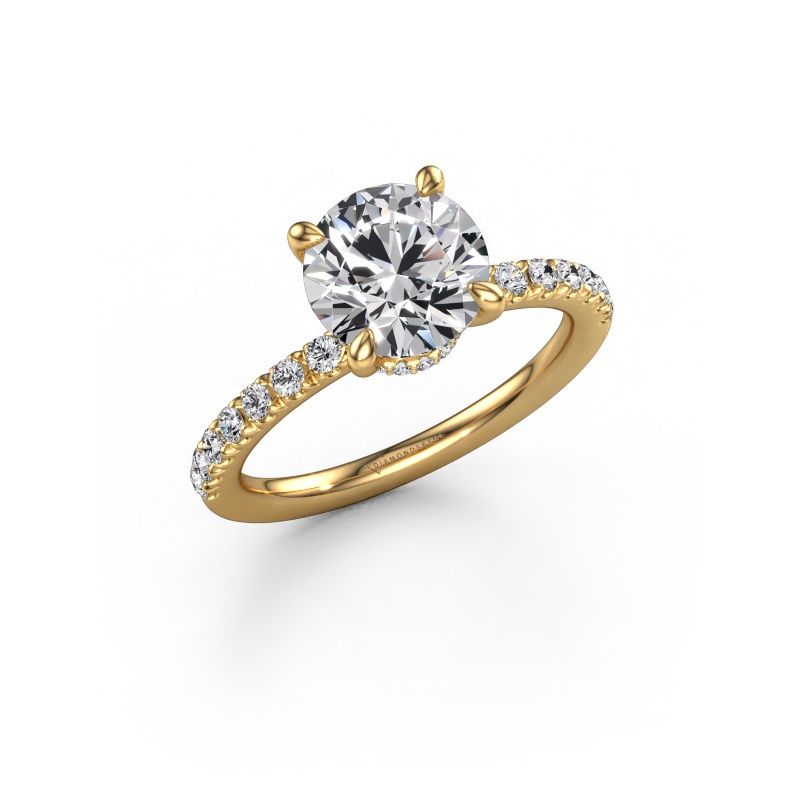 Engagement ring Crystal rnd 4 EXPRESS 585 gold diamond 2.37 crt