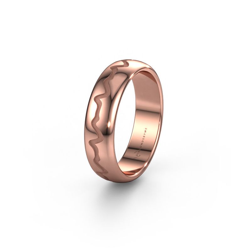 Wedding ring Heartbeat 2 585 rose gold ±5x1.7 mm