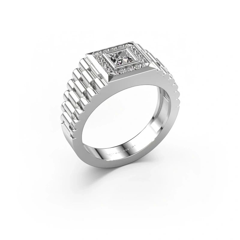 Bague pour homme Zilan 950 platine diamant synthétique 0.592 crt
