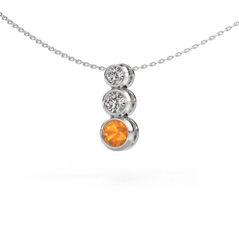 Anhänger Linda 950 Platin Citrin 5 mm