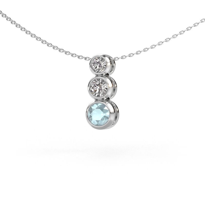 Pendant Linda 950 platinum aquamarine 5 mm
