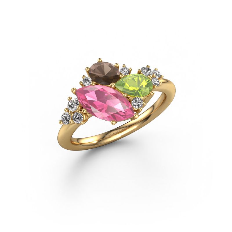 Ring Amanda 585 gold pink sapphire 10x5 mm