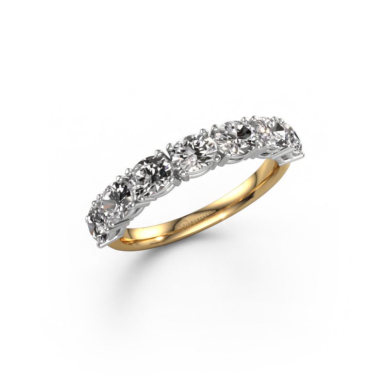 Ring Vivienne half OVL 585 gold lab grown diamond 1.47 crt
