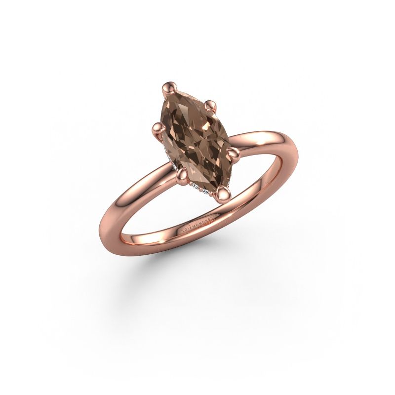Verlovingsring Simone MRQ 2 585 rosé goud bruine diamant 1.306 crt