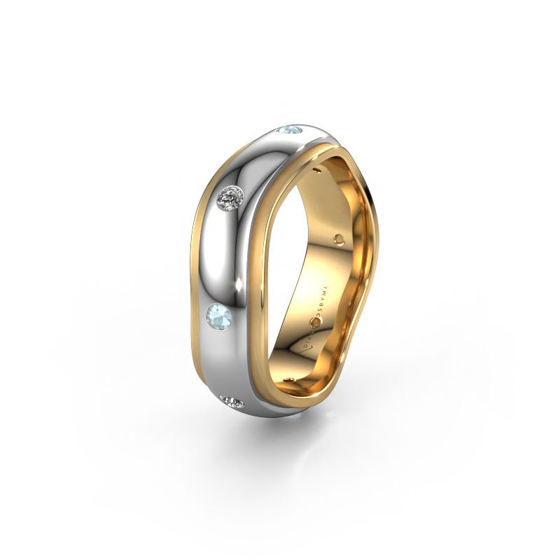 Ehering WH2051L26DP 585 Weißgold Aquamarin ±6x2.4 mm