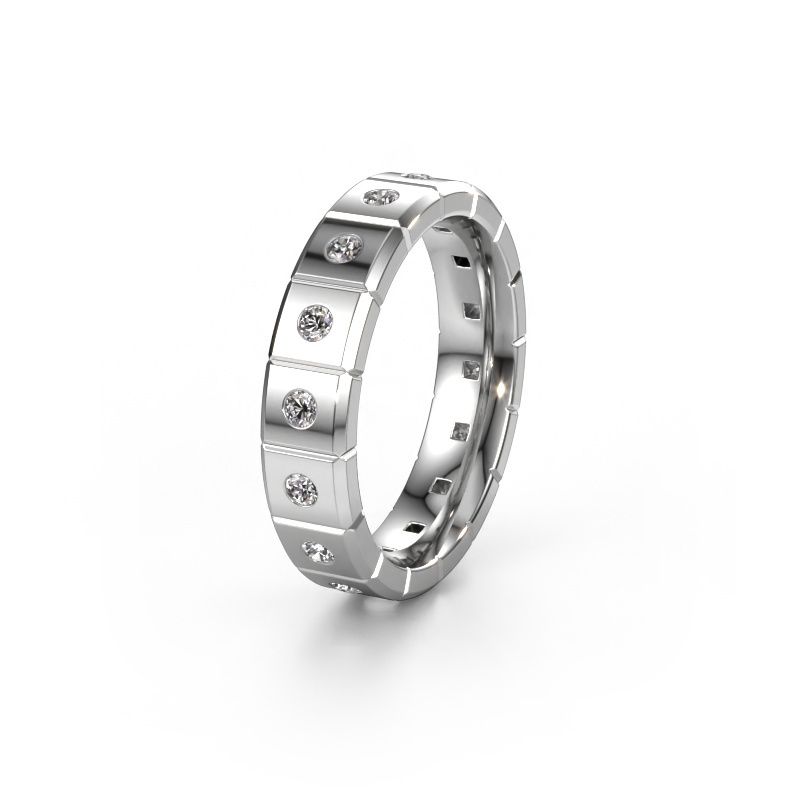 Huwelijksring WH2055L15DP 585 witgoud lab-grown diamant ±5 x 2,4 mm