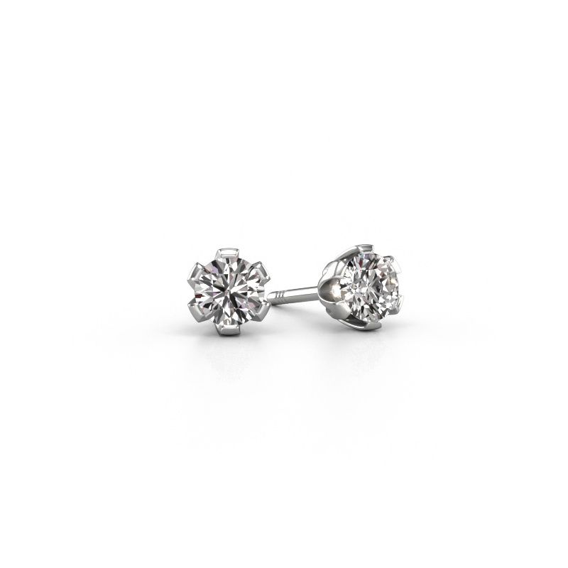 Stud earrings Julia 585 white gold diamond 0.25 crt