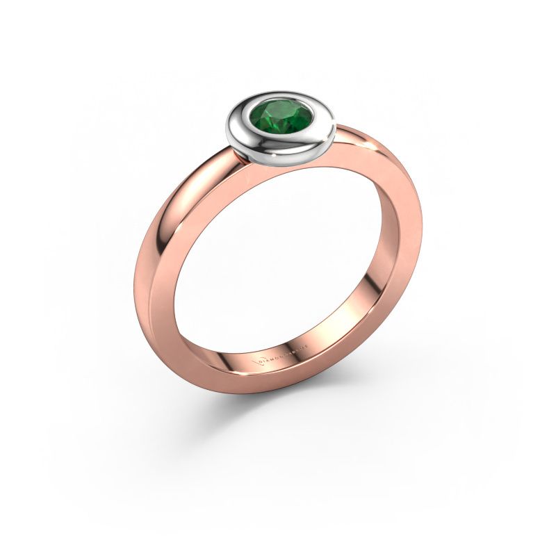 Ring Iris 585 Roségold Smaragd 4 mm