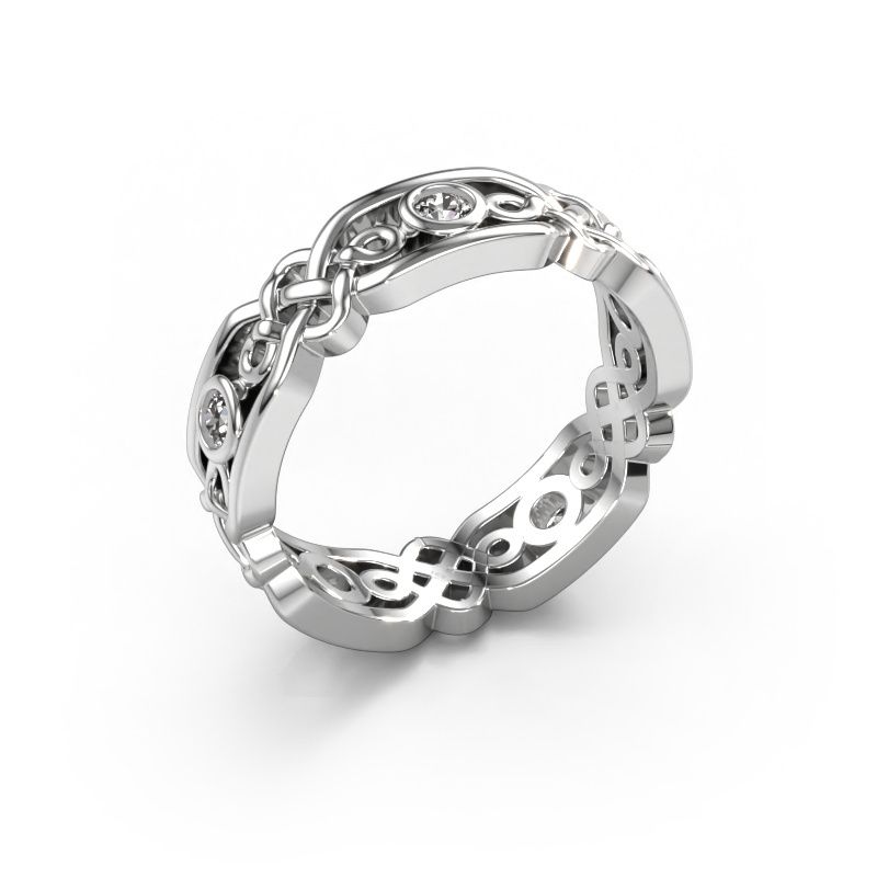 Wedding ring Rosa 585 white gold diamond ±5x2 mm