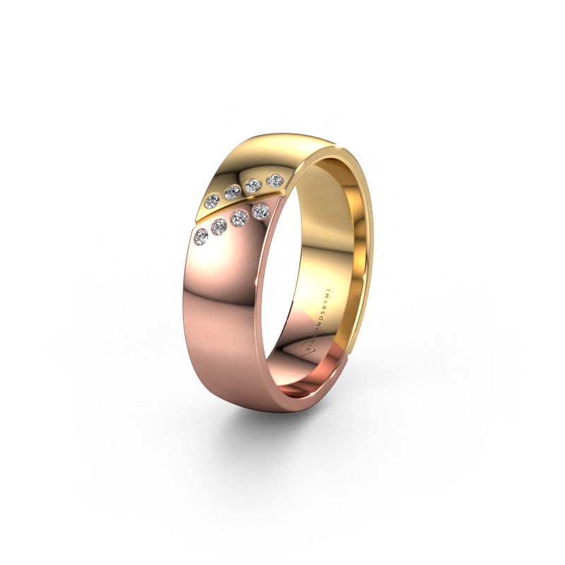 Alliance WH1201L26AP8 585 or rose diamant synthétique ±6x1.7 mm