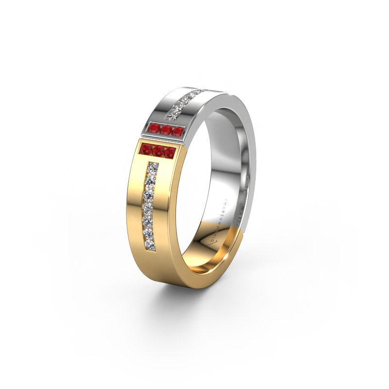 Trouwring WH1106L15AP20 585 goud robijn ±5x1.7 mm