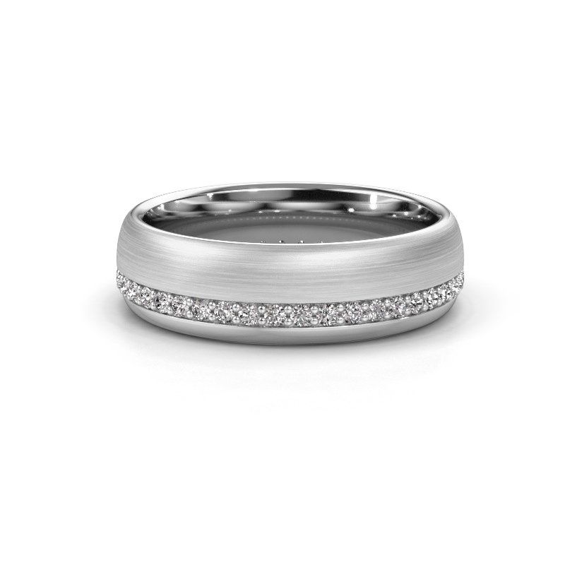 Afbeelding van Trouwring WH0303L36BMP<br/>950 platina ±6x2 mm<br/>Lab-grown diamant