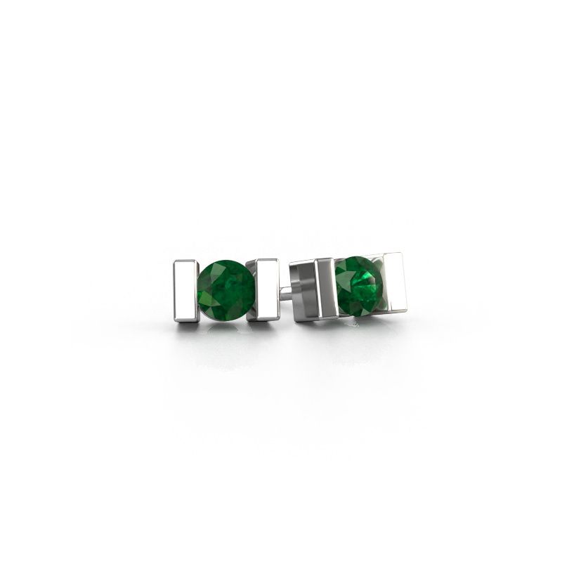 Ohrsteckers Lieve 585 Weißgold Smaragd 3.7 mm