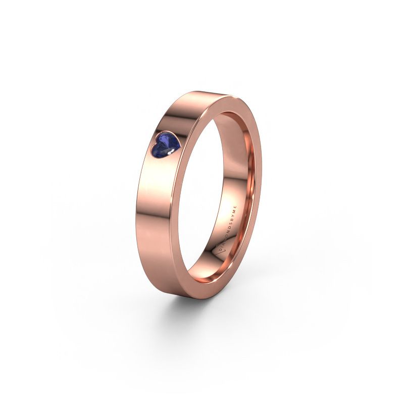 Wedding ring WH0101L14BPHRT 585 rose gold sapphire ±4x2 mm