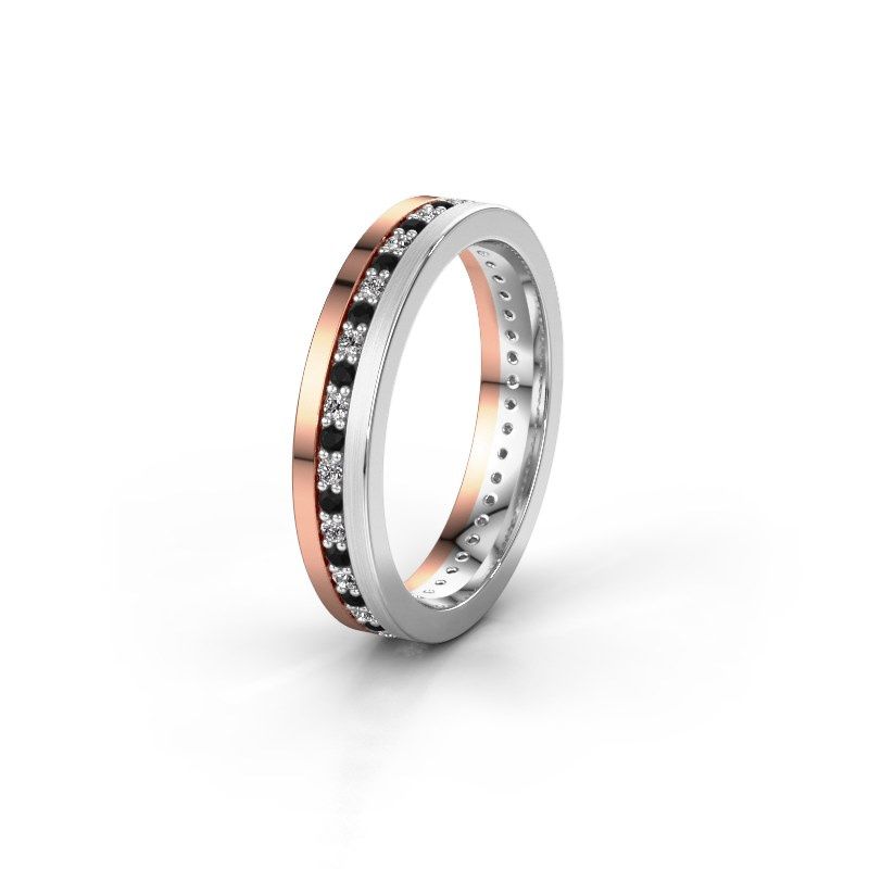 Image of Wedding ring WH0203L14BPM<br/>585 rose gold ±4x2 mm<br/>Black diamond 0.484 crt