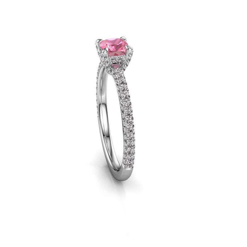Image of Engagement ring saskia 2 cus<br/>950 platinum<br/>Pink sapphire 4.5 mm