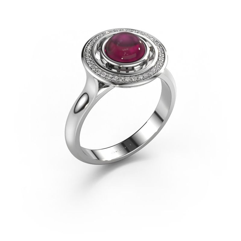Ring Salima 950 platinum rhodolite 6 mm