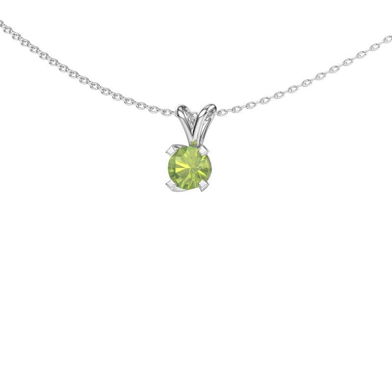 Anhänger Eva 950 Platin Peridot 5 mm