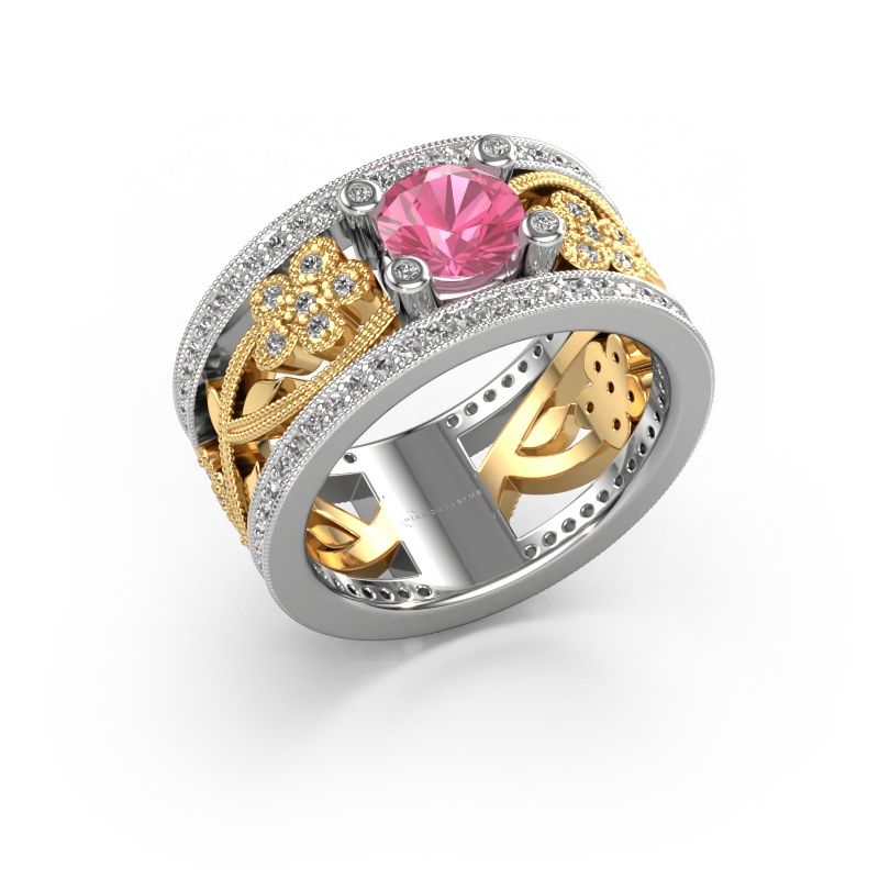 Ring Severine 585 white gold pink sapphire 6 mm