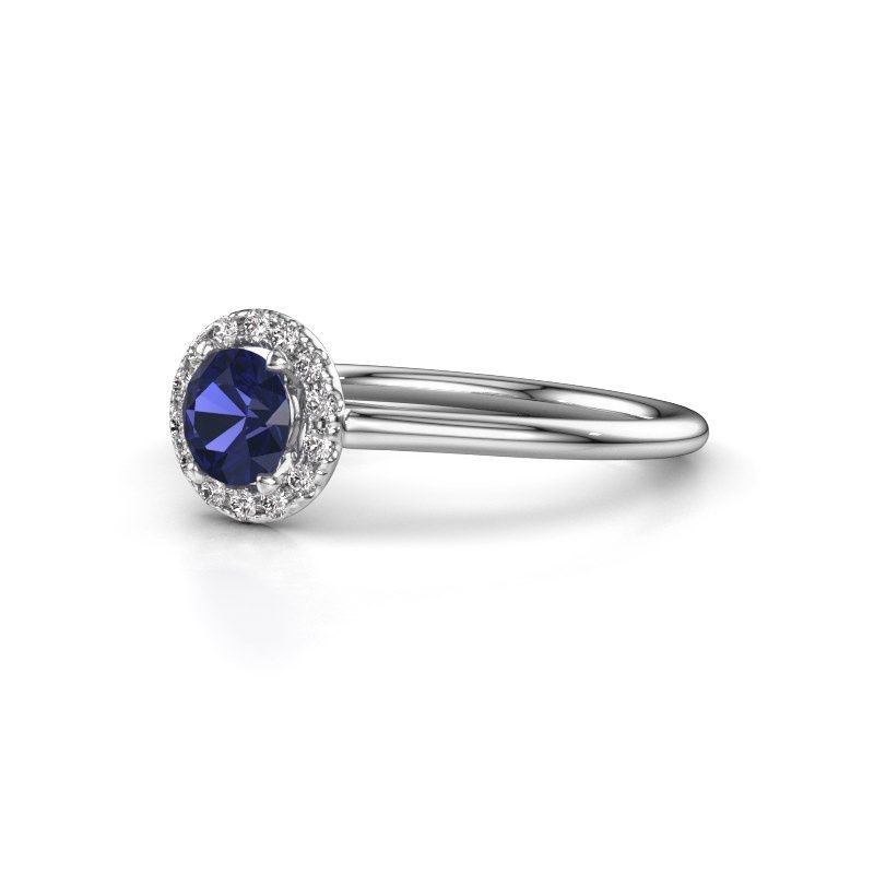Image of Engagement ring seline rnd 1<br/>585 white gold<br/>Sapphire 5 mm