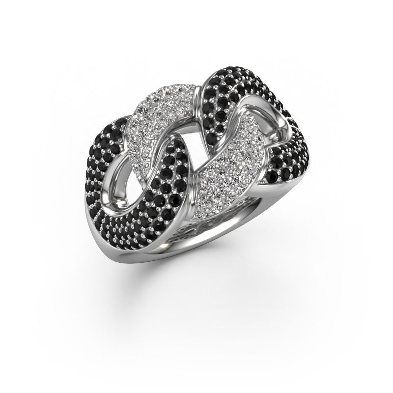 Ring Kylie 3 13mm 950 Platin Schwarz Diamant 1.371 crt