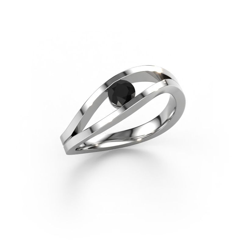 Ring Sigrid 1 950 platinum black diamond 0.30 crt
