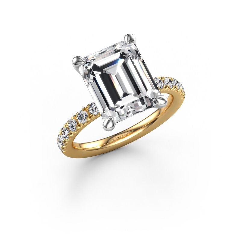 Engagement ring Crystal RAD 2 585 gold lab grown diamond 5.41 crt