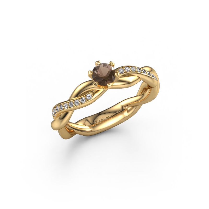 Verlovingsring Page 585 goud rookkwarts 5.4 mm