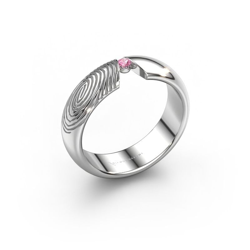 Alliance Leonila 950 platine ±5,5 x 1,8 mm saphir rose