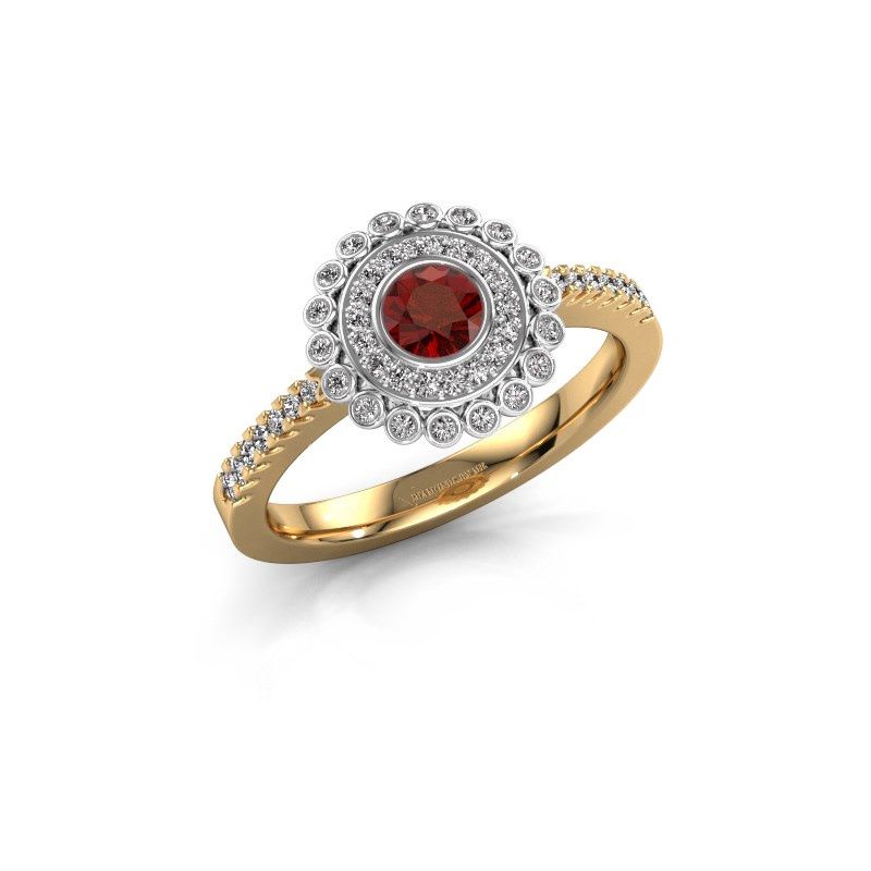 Image of Engagement ring Shanelle<br/>585 gold<br/>Garnet 4 mm