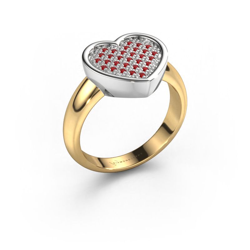 Ring Veerle 585 Gold Rubin 1 mm