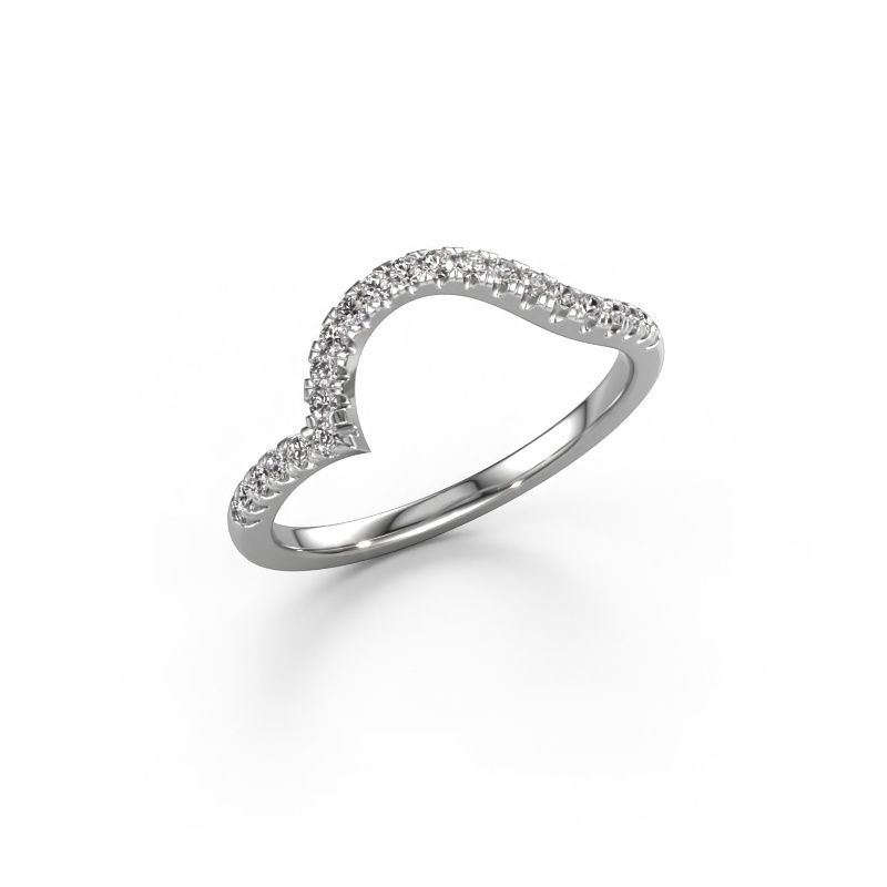 Vorsteckring SR0633-3 585 Weißgold Diamant 0.22 crt