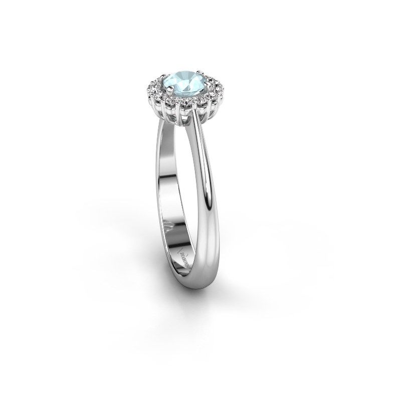 Image de Bague de fiançailles Anca<br/>585 or blanc<br/>Aigue-marine 4.2 mm