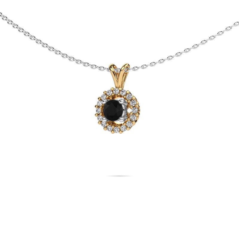 Pendant Tennille 585 gold black diamond 0.42 crt