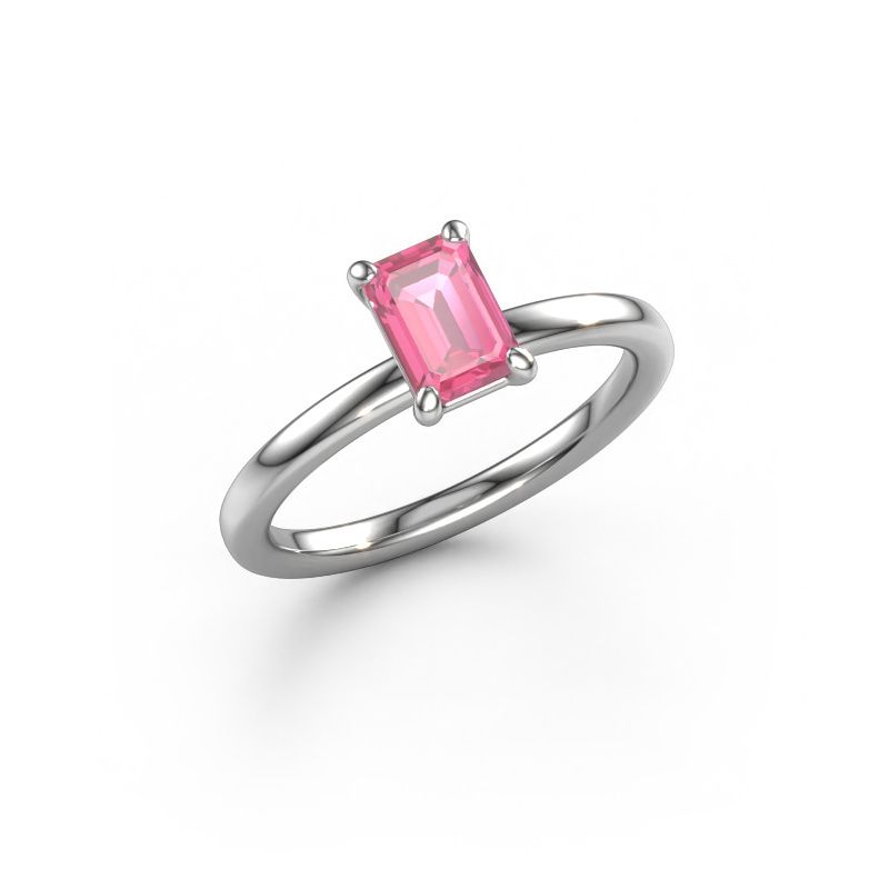 Verlobungsring Simone EME 1 950 Platin Pink Saphir 6.5x4.5 mm