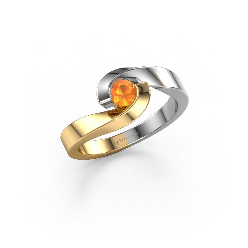 Ring Sheryl 585 gold citrin 4 mm