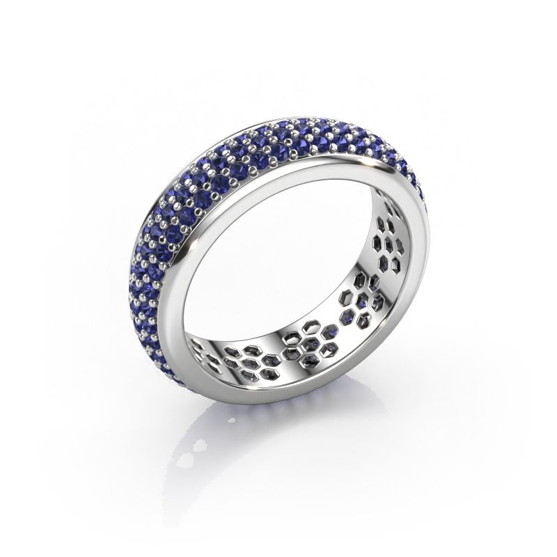 Ring Tara 585 white gold sapphire 1.3 mm