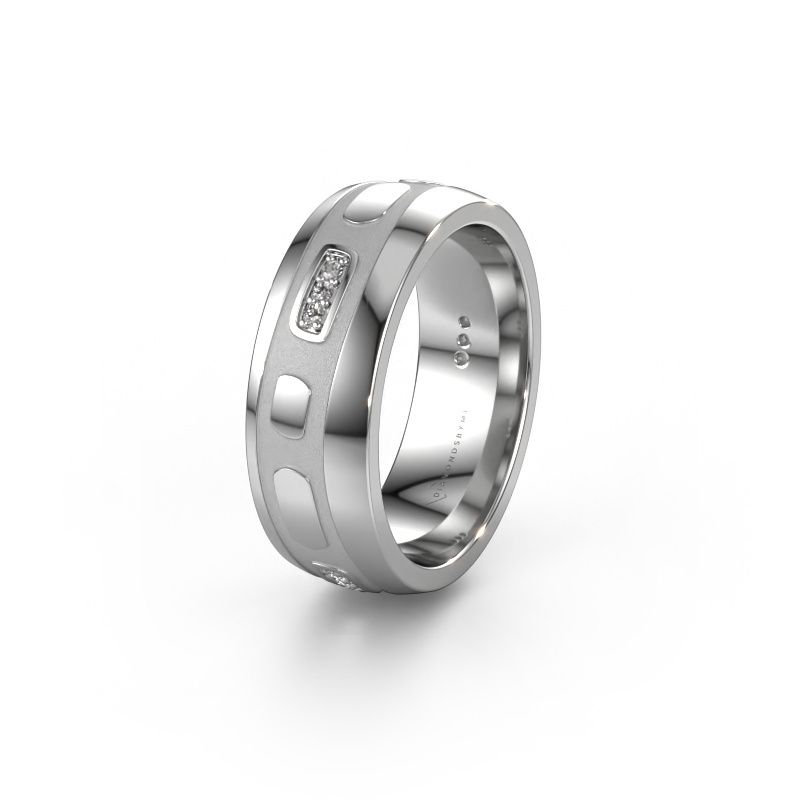 Alliance WH2002L 585 or blanc diamant synthétique ±7 x 2 mm