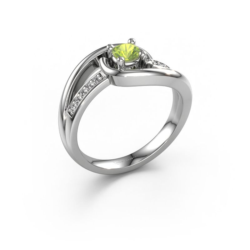 Ring Aylin 585 white gold peridot 4 mm