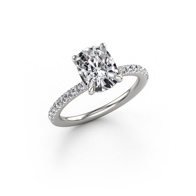 Engagement ring Crystal CSH 4 585 white gold lab grown diamond 1.81 crt