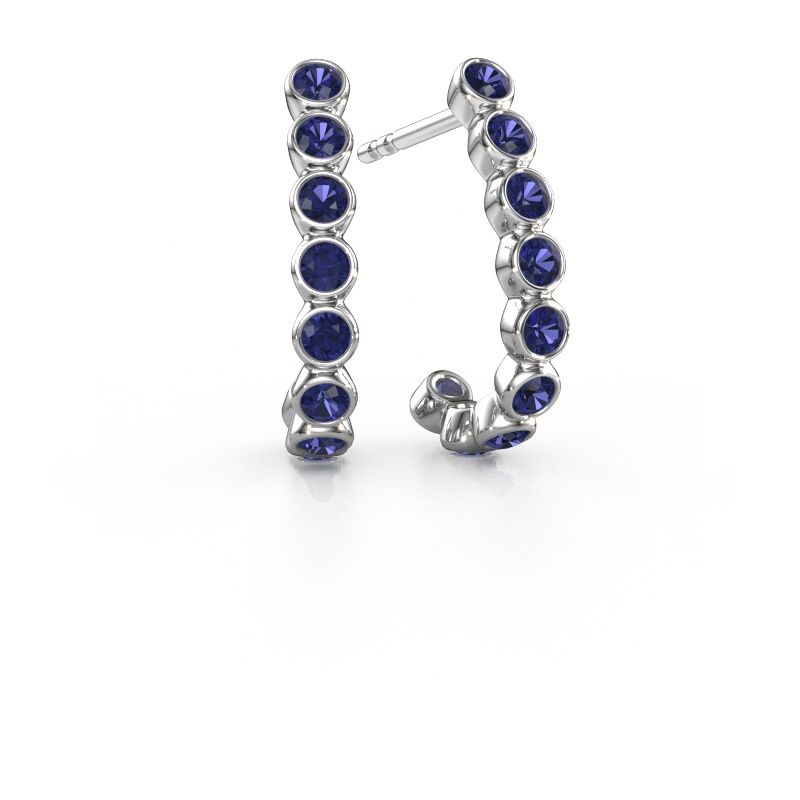 Clous d'oreilles Nova 585 or blanc saphir 2.2 mm