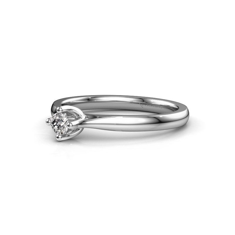 Image de Bague de fiançailles Eva 585 or blanc diamant 0.10 crt