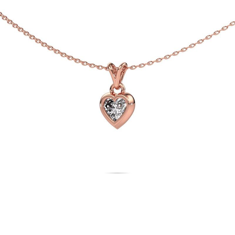 Anhänger Charlotte Heart 585 Roségold Diamant 0.50 crt