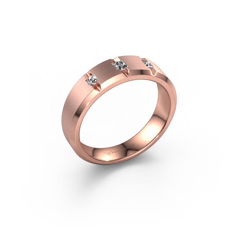 Männerring Justin 585 Roségold Diamant 0.20 crt